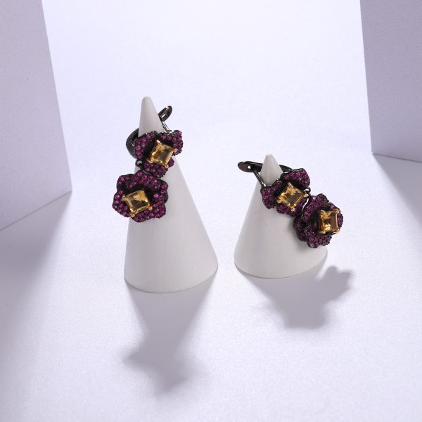 Gemstone Earrings-C8234E - 图片 6