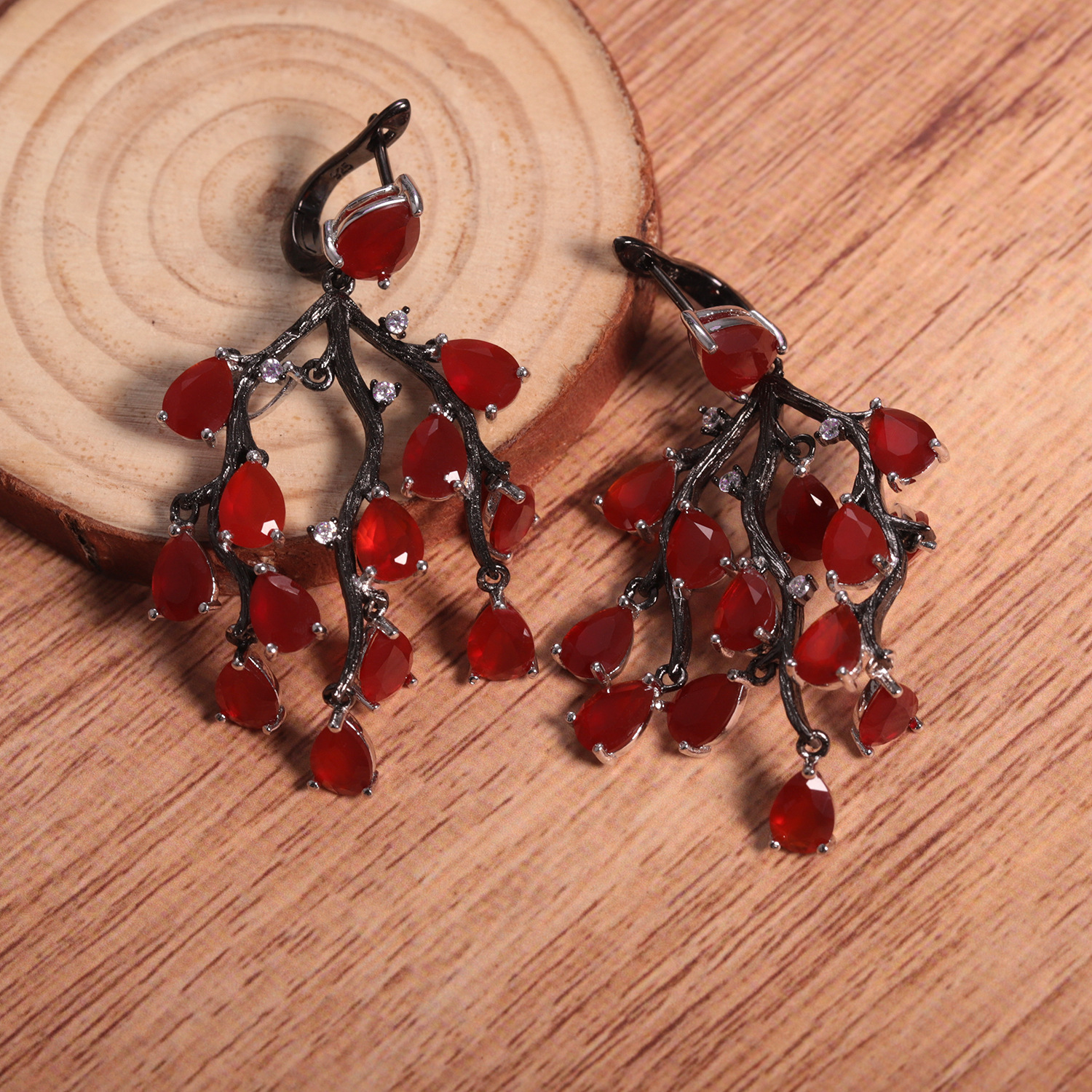 Gemstone Earrings-C8337E - 图片 5