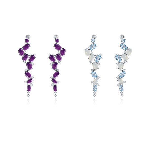 Gemstone Earrings-C4640E - 图片 5