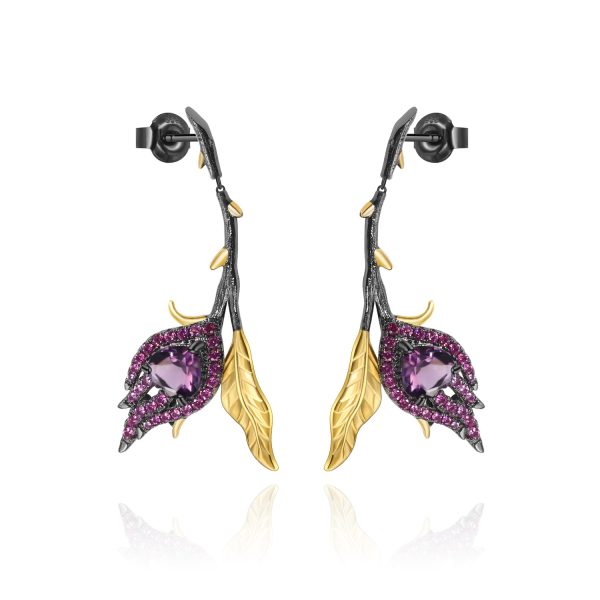 Gemstone Earrings-C8185E - 图片 3