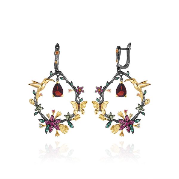 Gemstone Earrings-C8221E