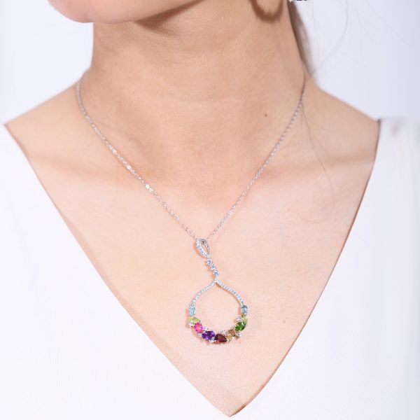 Gemstone Necklace-W0490P - 图片 4