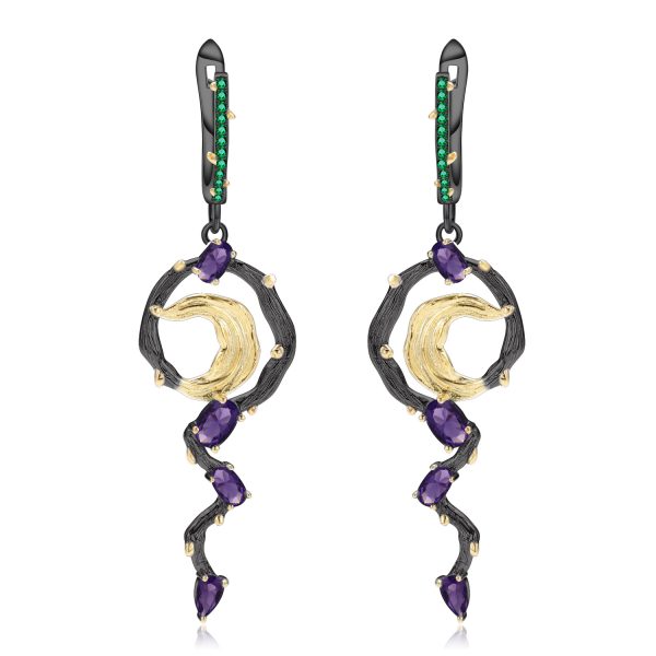 Gemstone Earrings-C4524E - 图片 6