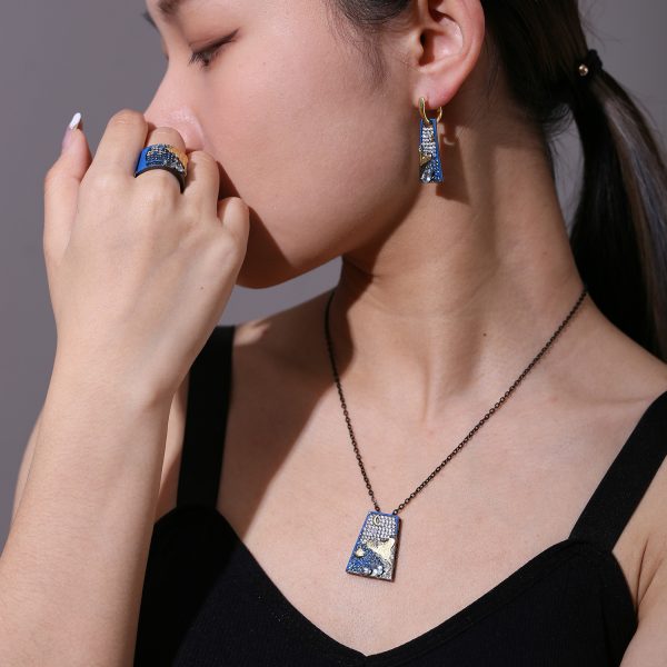 Gemstone Earrings-C7630E-bAM - 图片 4