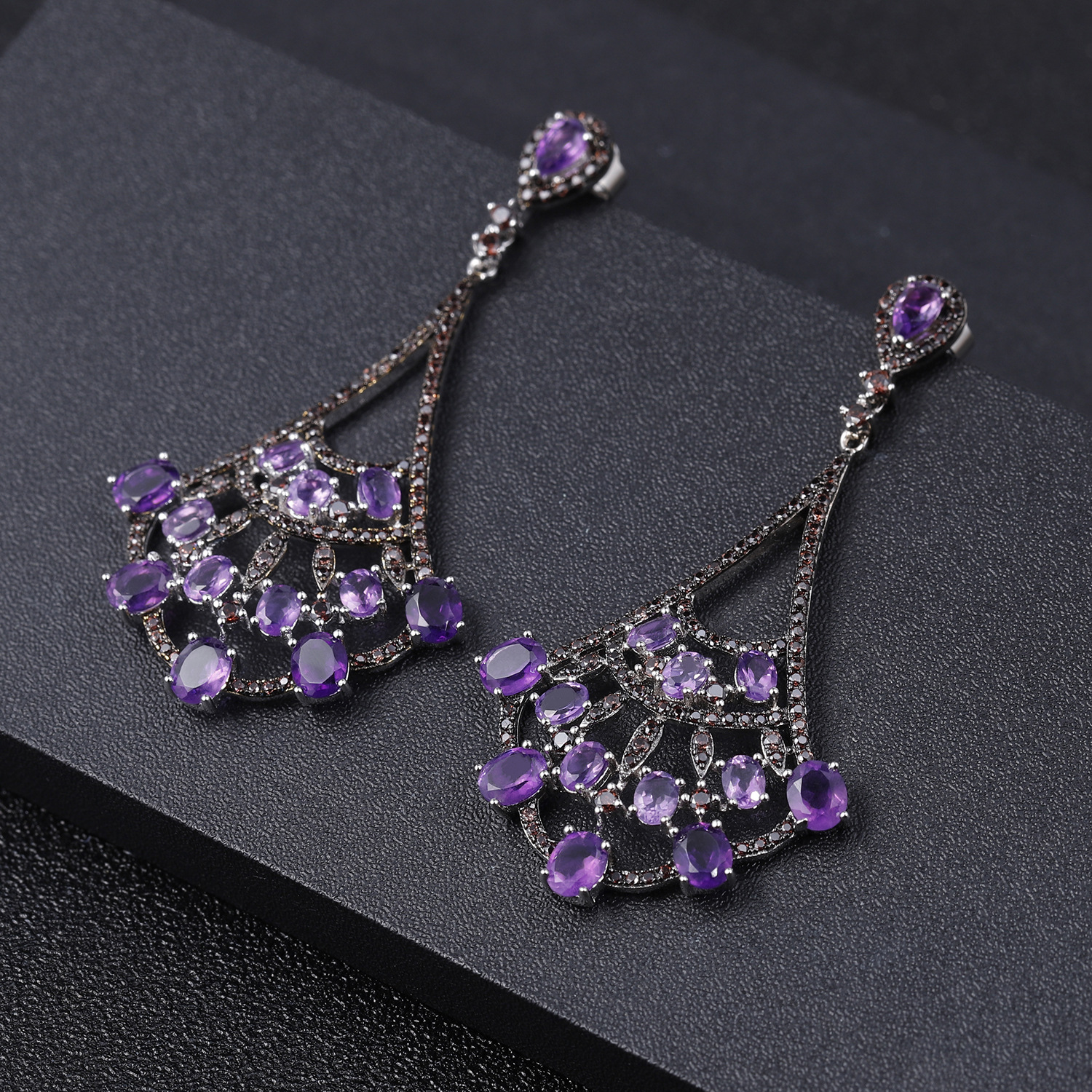 Gemstone Earrings-W0317E - 图片 7