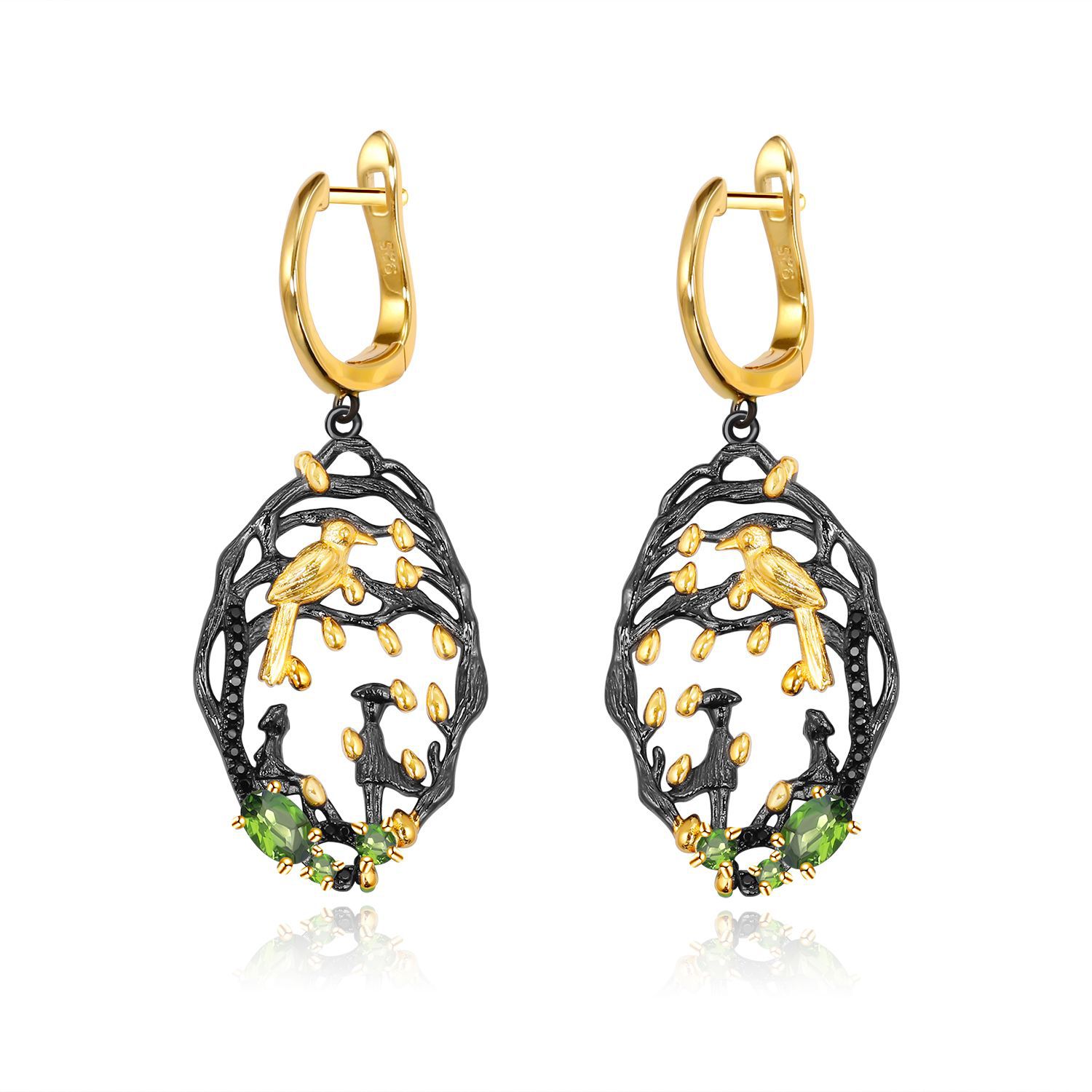 Gemstone Earrings-C8198E - 图片 4