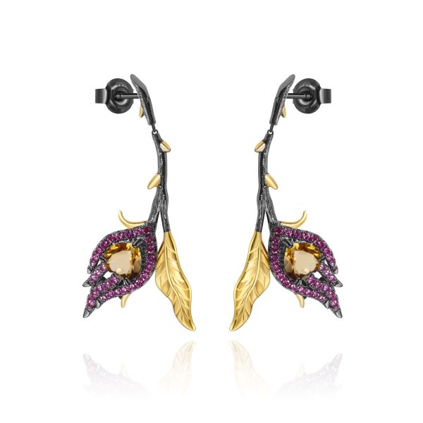 Gemstone Earrings-C8185E - 图片 4