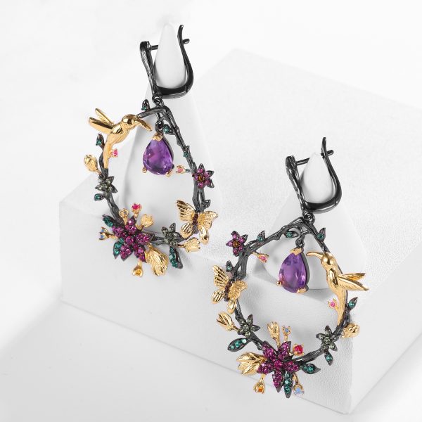Gemstone Earrings-C8221E - 图片 7