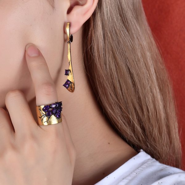 Gemstone Earrings-C7875E-b - 图片 5