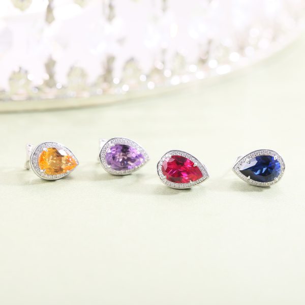 Gemstone Earrings-C9646E - 图片 7
