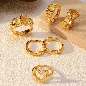 Irregular titanium steel ring