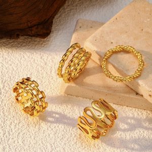 Simple titanium steel ring