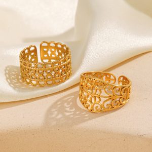 Stainless steel patterned ring