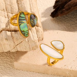 High-quality shell and stainless steel ring