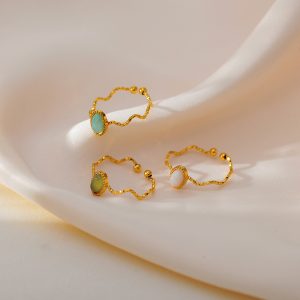 Simple sophisticated elegant stainless steel open ring